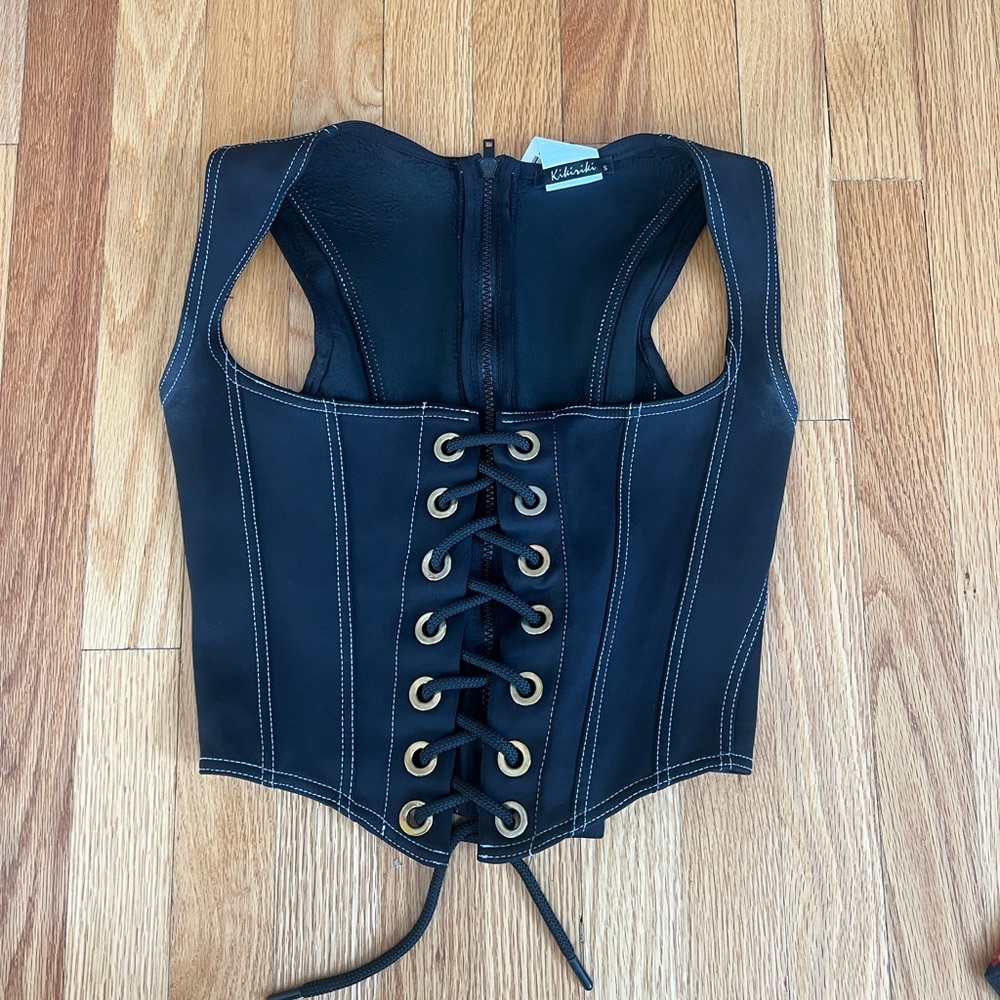 Corset lace up top